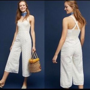 Alice Eyelet White Jumpsuit from Anthropologie